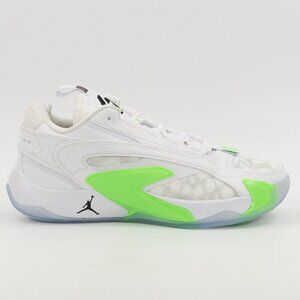 Jordan Athletic Shoes White and Neon Green
